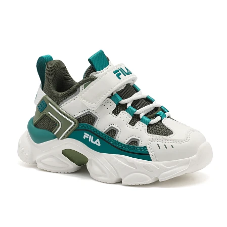 Βρεφικά Παπούτσια Fila Memory Spinel 3 για Αγόρια Grey/Green (Μεγέθη 24-27)