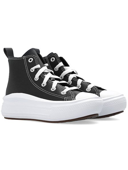 Παιδικά High Sneakers Παπούτσια Converse Chuck Tailor All Star Platform Black Leather (Μεγέθη 27-35)