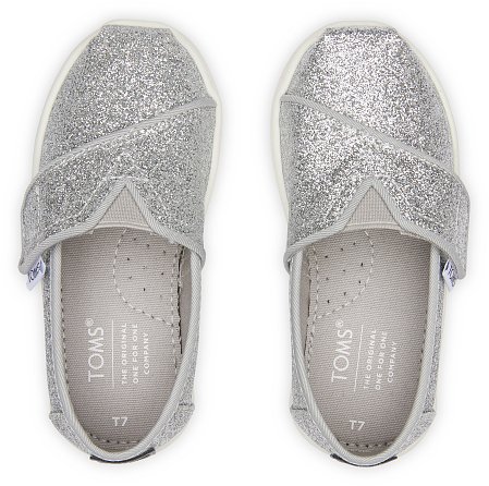 Βρεφικά Παπούτσια Toms για Κορίτσια Silver Glitter