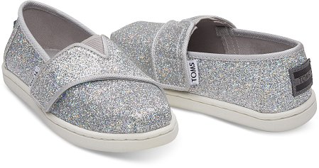 Βρεφικά Παπούτσια Toms για Κορίτσια Silver Glitter