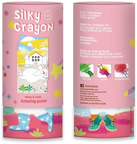 AVENIR Silky Crayons Unicorn Κηρομπογιές & Πόστερ Ζωγραφικής 12 τμχ