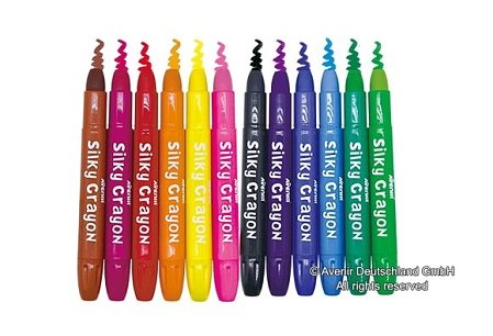 AVENIR Silky Crayons Unicorn Κηρομπογιές & Πόστερ Ζωγραφικής 12 τμχ