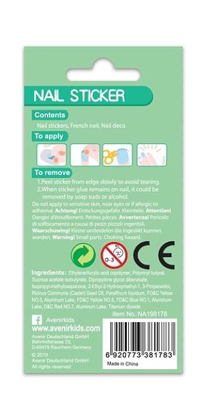 AVENIR Αυτοκόλλητα Νυχιών Ζωάκια 38 τμχ