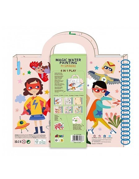 Παιδικό Βιβλίο Ζωγραφικής Αvenir Water Painting - My Superheroes
