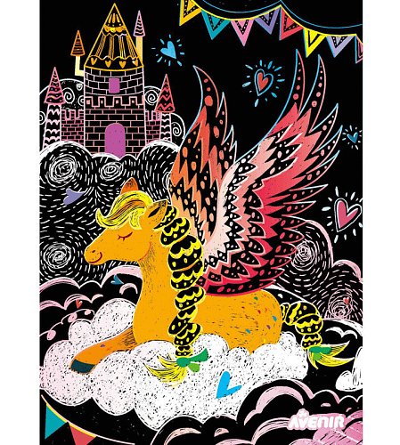 Παιδικό Βιβλίο Ζωγραφικής Avenir-Scratch Magic Pegasusses