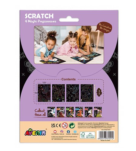 Παιδικό Βιβλίο Ζωγραφικής Avenir-Scratch Magic Pegasusses