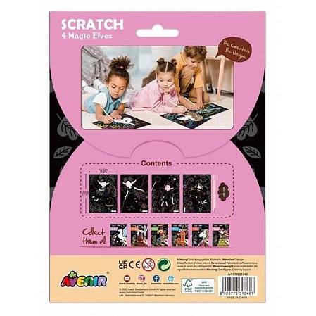 Παιδικό Βιβλίο Ζωγραφικής Avenir-Scratch 4 Magic Elves