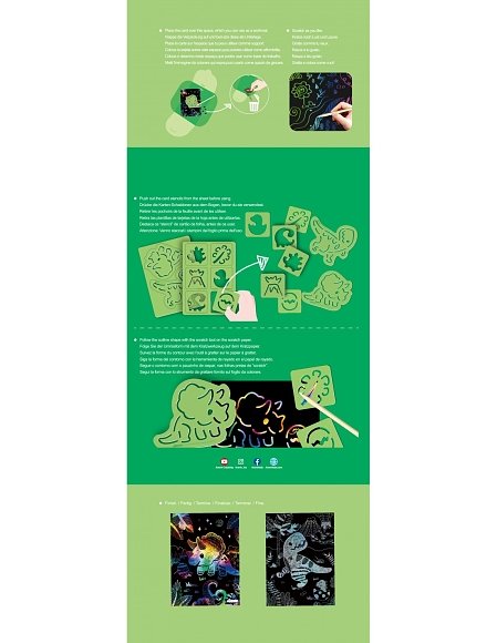 Παιδικό Βιβλίο Ζωγραφικής Avenir-Scratch Dinos