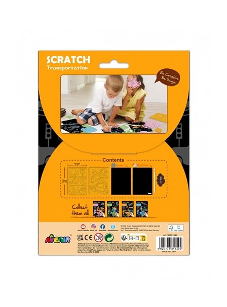 AVENIR Scratch set με stencil: Μέσα Μεταφοράς