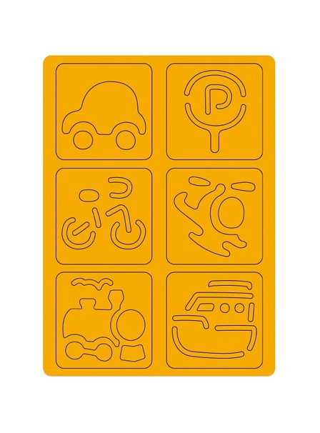 AVENIR Scratch set με stencil: Μέσα Μεταφοράς