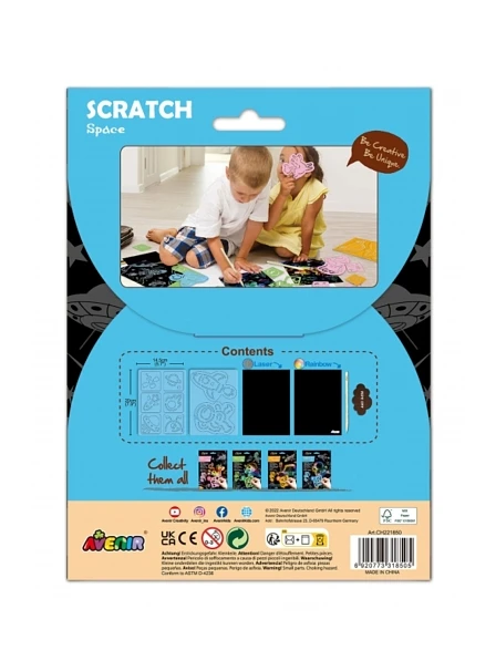 AVENIR Scratch set με stencil: Διάστημα