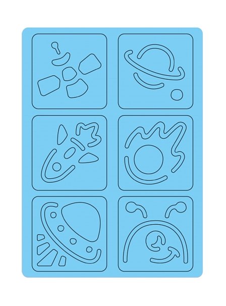 AVENIR Scratch set με stencil: Διάστημα
