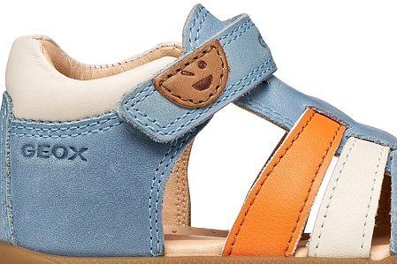 Βρεφικά Παπούτσια Geox Macchia για Αγόρια Blue/Orange (Μεγέθη 19-26)