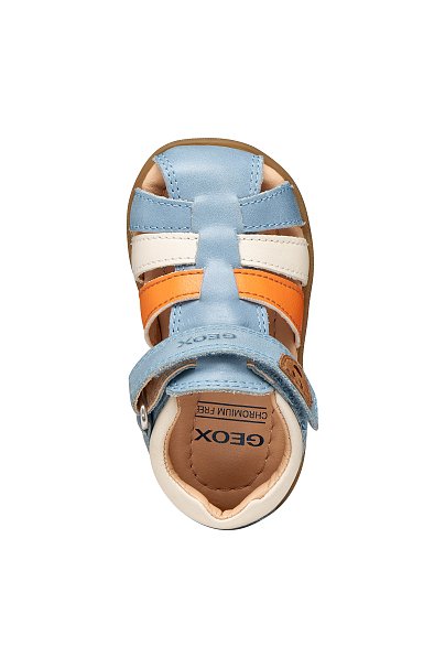 Βρεφικά Παπούτσια Geox Macchia για Αγόρια Blue/Orange (Μεγέθη 19-26)