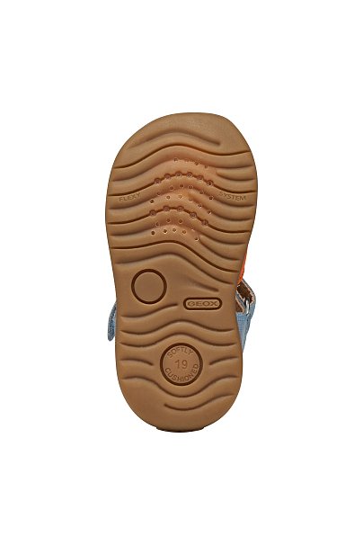Βρεφικά Παπούτσια Geox Macchia για Αγόρια Blue/Orange (Μεγέθη 19-26)