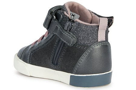 Βρεφικά Μποτάκια για Κορίτσια Geox Kilwi Dark Grey/Light Rose (Μεγέθη 21-27)