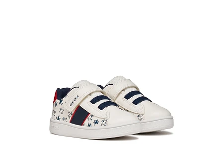 Βρεφικά Παπούτσια Geox Eclyper για Αγόρια White/Red (Μεγέθη 20-27)