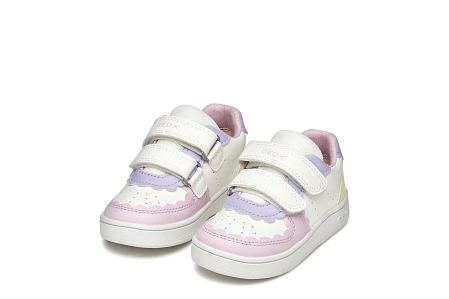 Βρεφικά Παπούτσια Geox Eclyper για Κορίτσια White/Light Yellow (Μεγέθη 20-27)