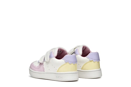 Βρεφικά Παπούτσια Geox Eclyper για Κορίτσια White/Light Yellow (Μεγέθη 20-27)