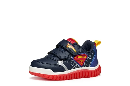 Βρεφικά Παπούτσια Geox Lightyloo για Αγόρια Navy Superman (Μεγέθη 23-27)