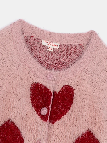 Παιδική Ζακέτα για Κορίτσια Fluffy Hearts