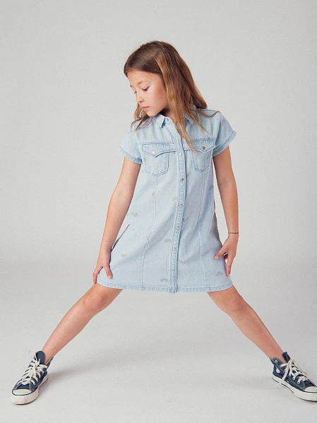 Παιδικό Τζιν Φόρεμα Denim Rainbow
