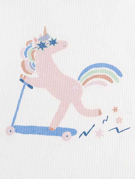 Παιδική Μπλούζα για Κορίτσια Rolling Unicorn