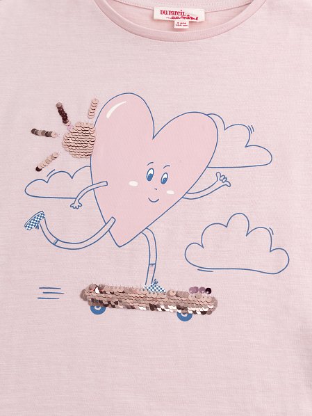 Παιδική Μπλούζα για Κορίτσια Heart Skater