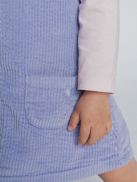 Βρεφικό Φόρεμα για Κορίτσια Lilac Corduroy
