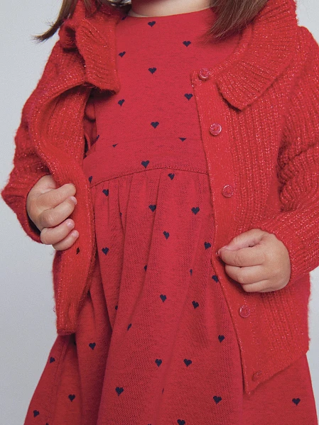 Βρεφικό Φόρεμα Red Hearts