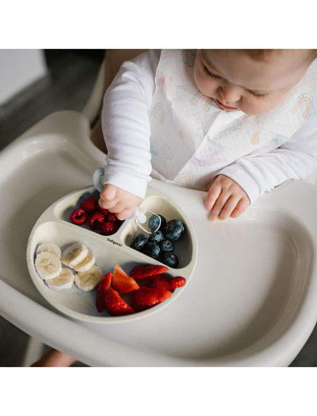 Βρεφικό Πιάτο BabyOno BabyOno με βεντούζες και χωρίσματα - Beige