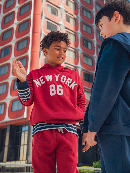 Παιδικό Φούτερ για Αγόρια Burgundy New York