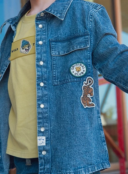 Παιδικό Πουκάμισο για Αγόρια Denim Tiger