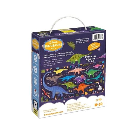 Παιδικό Παζλ Banana Panda I love Dinosaurs Puzzle 4+