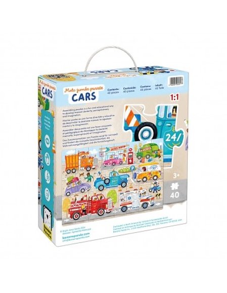 Παιδικό Παζλ Banana Panda Moto Jumbo Puzzle Cars 3+