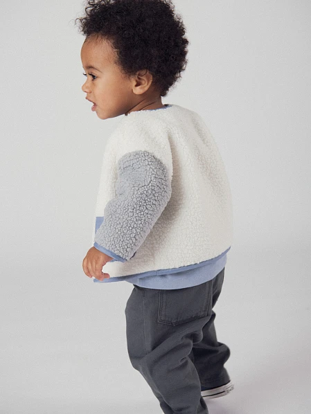 Βρεφική Ζακέτα για Αγόρια Color Block Cozy