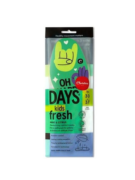 DAYS KIDS FRESH MINT & CITRUS OH HAPPY DAYS GREEN – ΠΑΤΟΙ ΚΑΘΗΜΕΡΙΝΗΣ ΧΡΗΣΗΣ ΜΕ ΒΙΟΛΟΓΙΚΑ ΑΙΘΕΡΙΑ ΕΛ