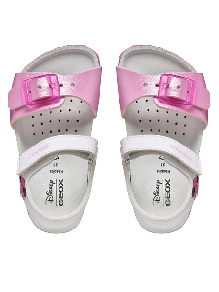 Βρεφικά Σανδάλια Geox Chalki για Kορίτσια White Minnie Mouse (Μεγέθη 22-27)