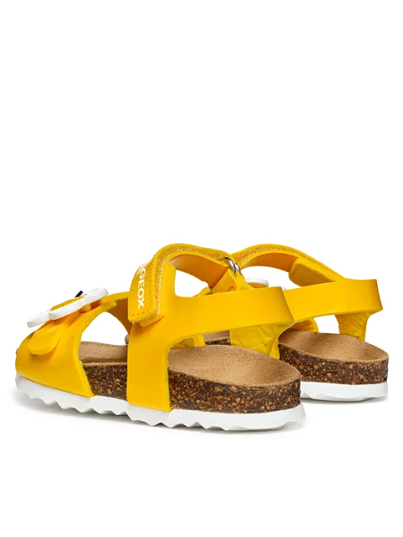 Βρεφικά Σανδάλια Geox Chalki για Κορίτσια Yellow Flower (Μεγέθη 22-27)