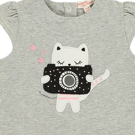 Βρεφική Μπλούζα για Κορίτσια Snap Cat