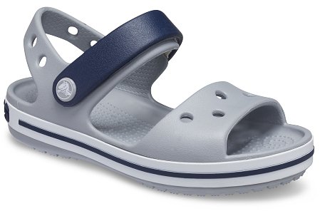Crocs Crocband Παιδικά Σανδάλια Grey/Navy (Μεγέθη 19-35)