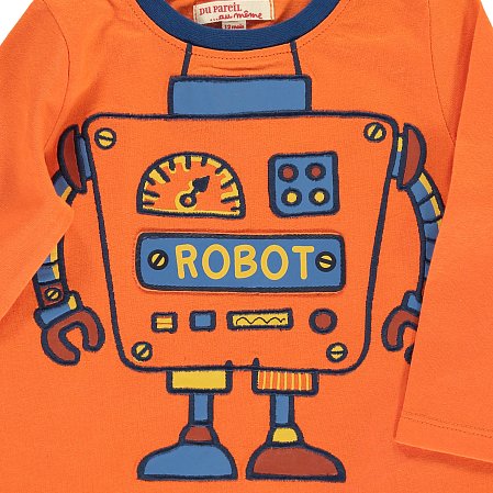 Βρεφική Μπλούζα για Αγόρια Orange Robot