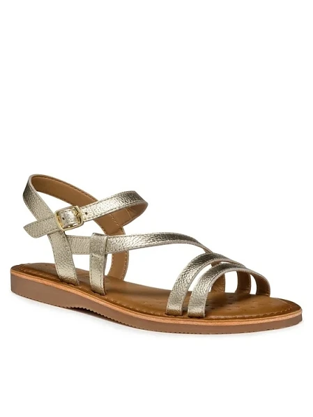 Παιδικά Σανδάλια Geox Eolie για Κορίτσια Platinum (Μεγέθη 28-36)