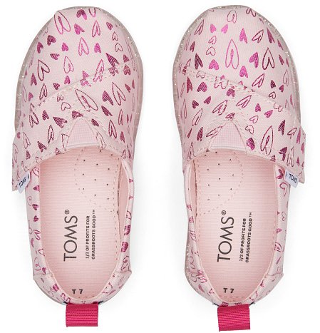 Βρεφικά Παπούτσια Toms για Κορίτσια Hearts Print