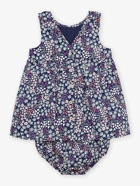 Βρεφικό Φόρεμα για Κορίτσια Navy Floral