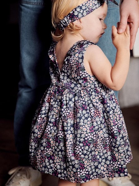 Βρεφικό Φόρεμα για Κορίτσια Navy Floral