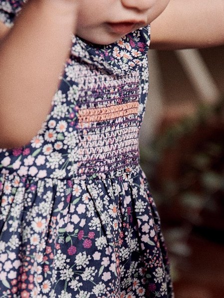 Βρεφικό Φόρεμα για Κορίτσια Navy Floral