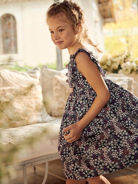 Παιδικό Φόρεμα για Κορίτσια Navy Daisies