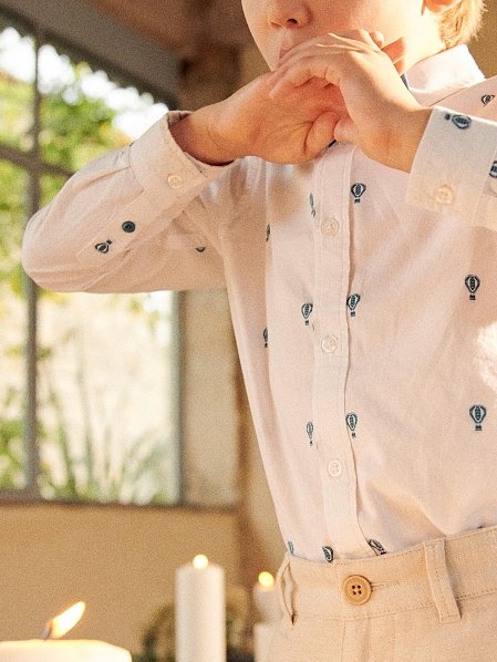 Παιδικό Πουκάμισο για Αγόρια Blue Hot Air Balloon