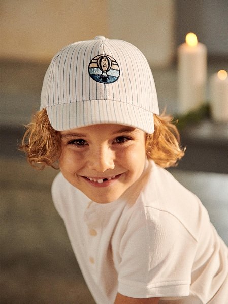 Βρεφικό Καπέλο για Κορίτσια Stripped Hot Air Balloon